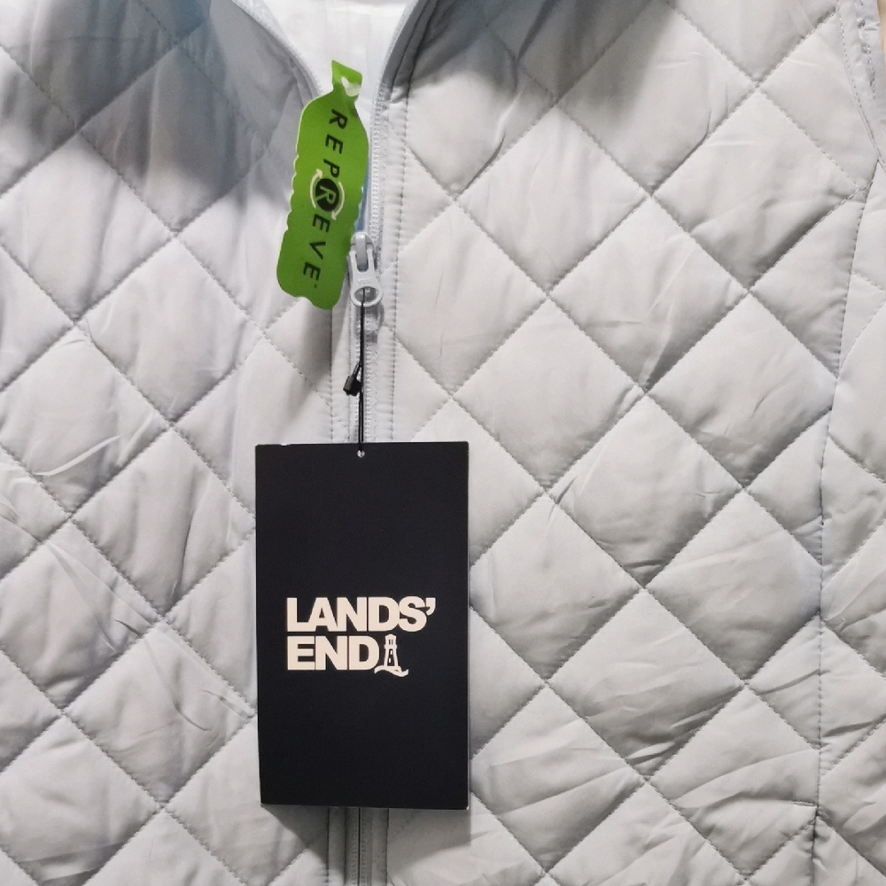 Lands' End Light Blue Quilted Vest - Picture 3 of 7